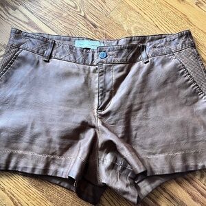 Faux leather shorts
